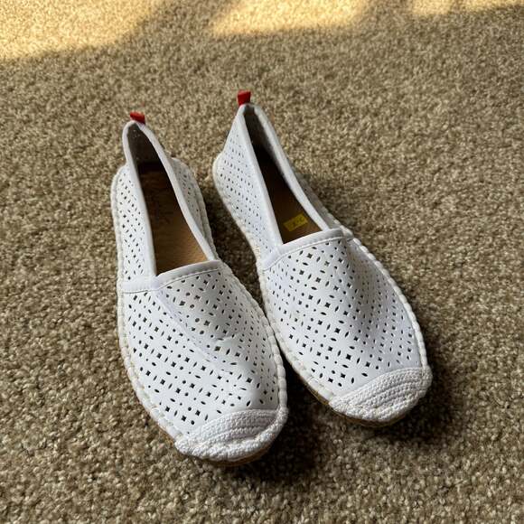 Sea Star Beachwear White Eyelet Beachcomber Espadrille Loafers - Picture 1 of 5